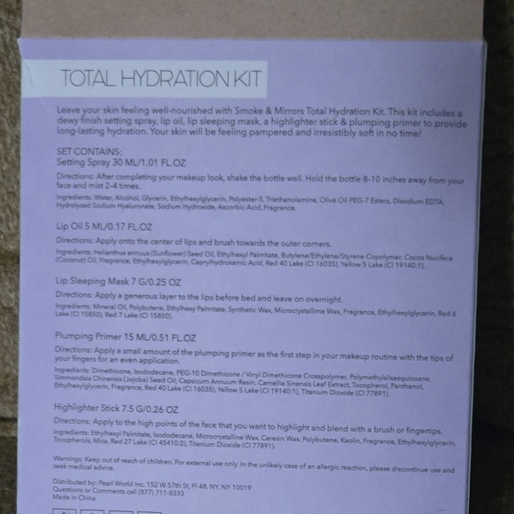 Smoke&Mirrors Total Hydration Kit For Face And Lips - Picture 2 of 2